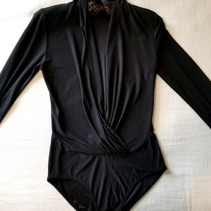Black wrap bodysuit